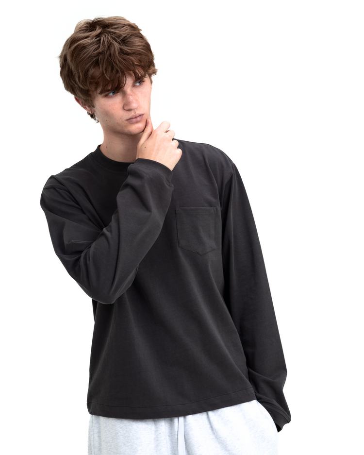 Blank Long Sleeve Charcoal