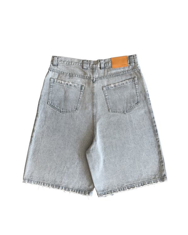 Washed Denim Jorts Ash - Second Image