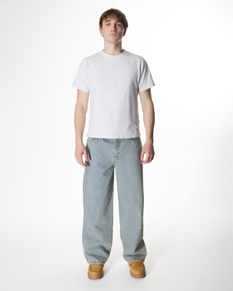 Washed Denim Jeans Blue STANDARD