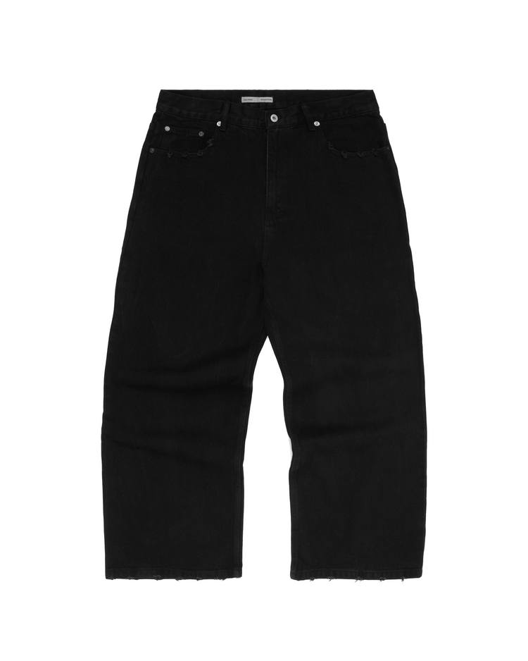 Washed Denim Jeans Black BAGGY (PRE ORDER)