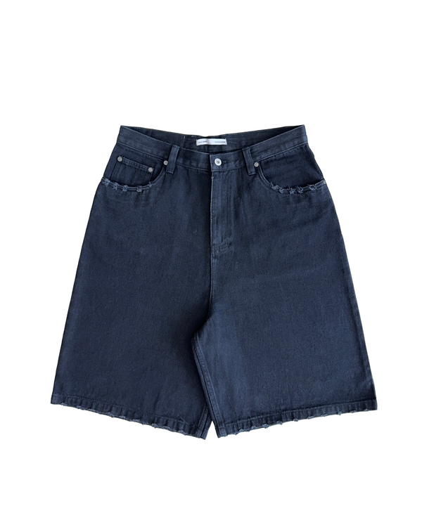Washed Denim Jorts Black Featured Image