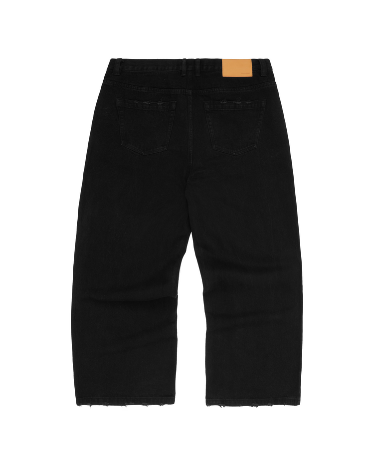 Washed Denim Jeans Black BAGGY (PRE ORDER)