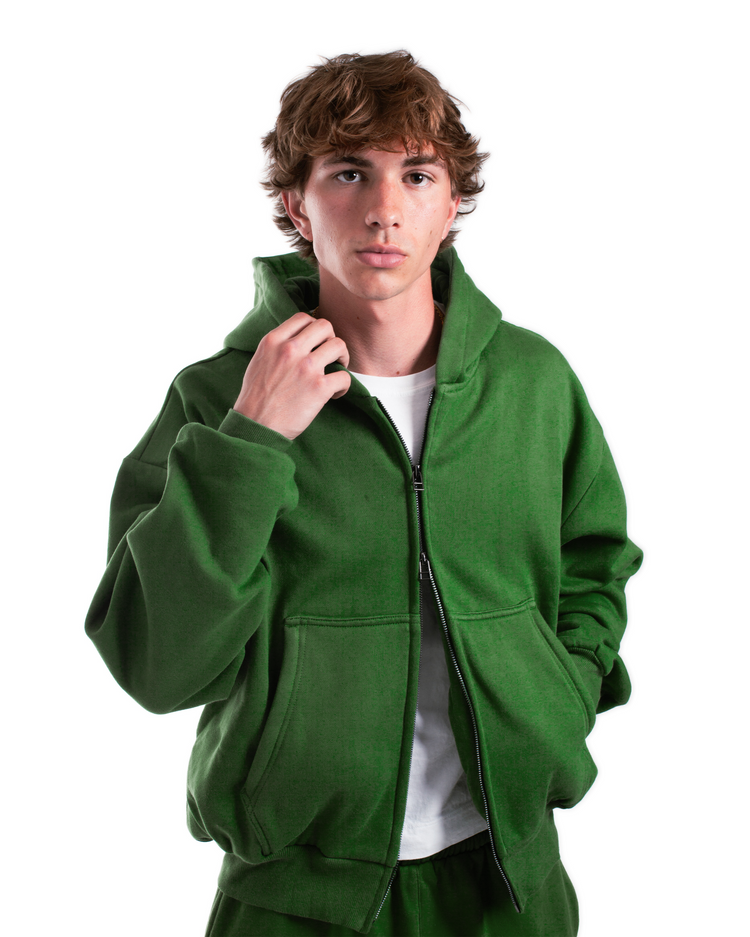 Blank Zip Up Green