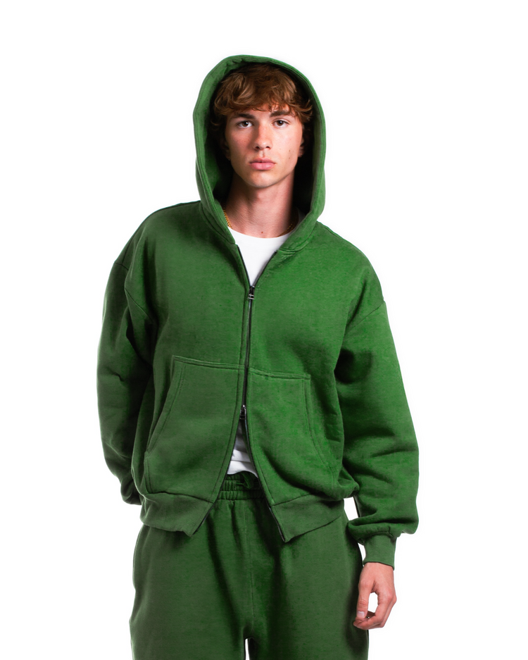 Blank Zip Up Green