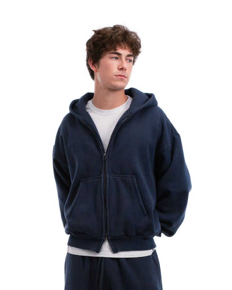 Blank Zip Up Navy