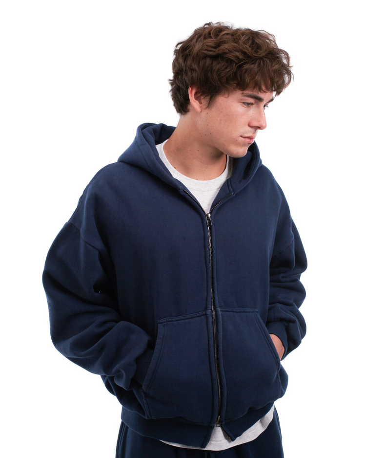 Blank Zip Up Navy