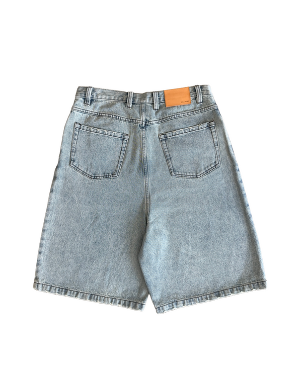 Washed Denim Jorts Faded Blue - Second Image