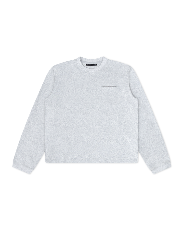Blank Long Sleeve Heather White