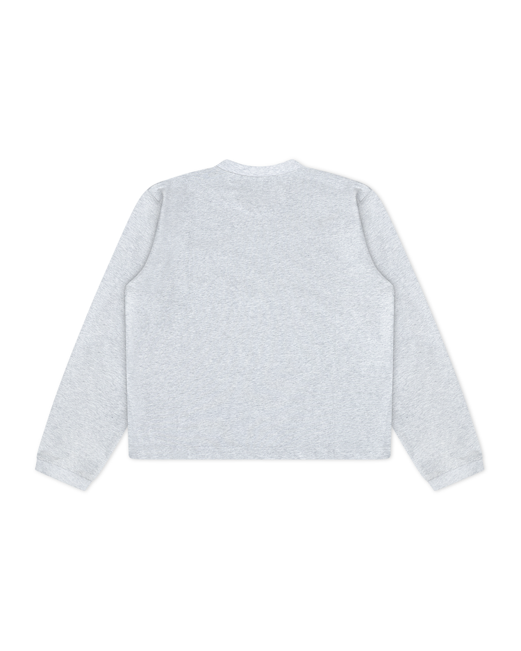 Blank Long Sleeve Heather White