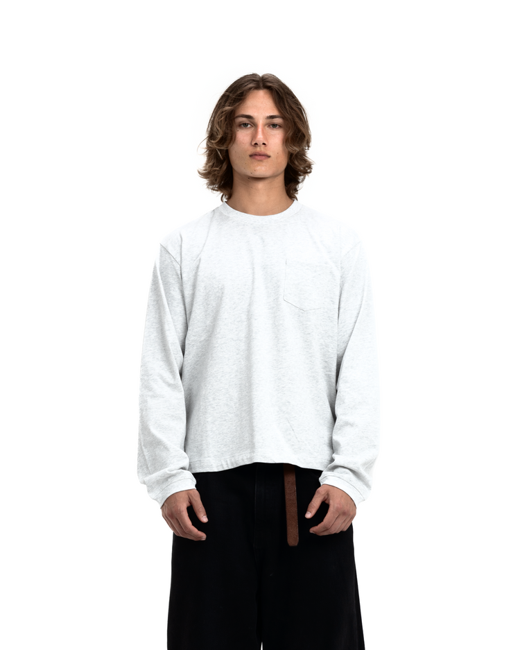 Blank Long Sleeve Heather White
