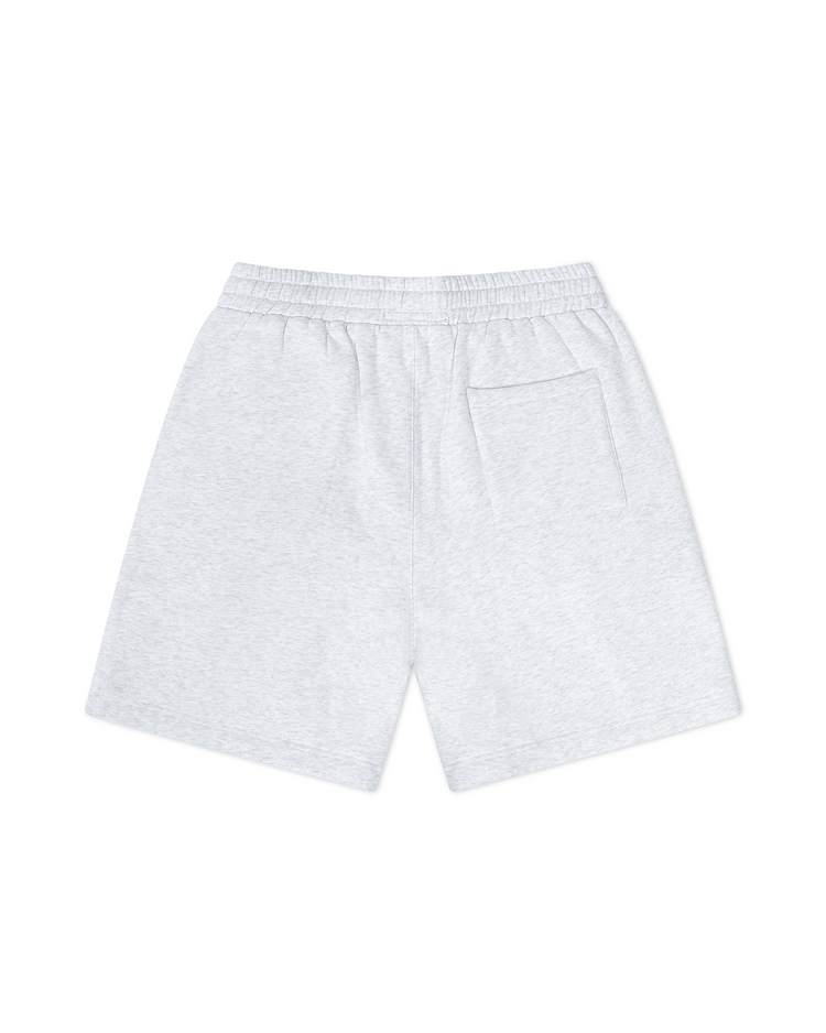 Blank Fleece Shorts Heather White Short Inseam