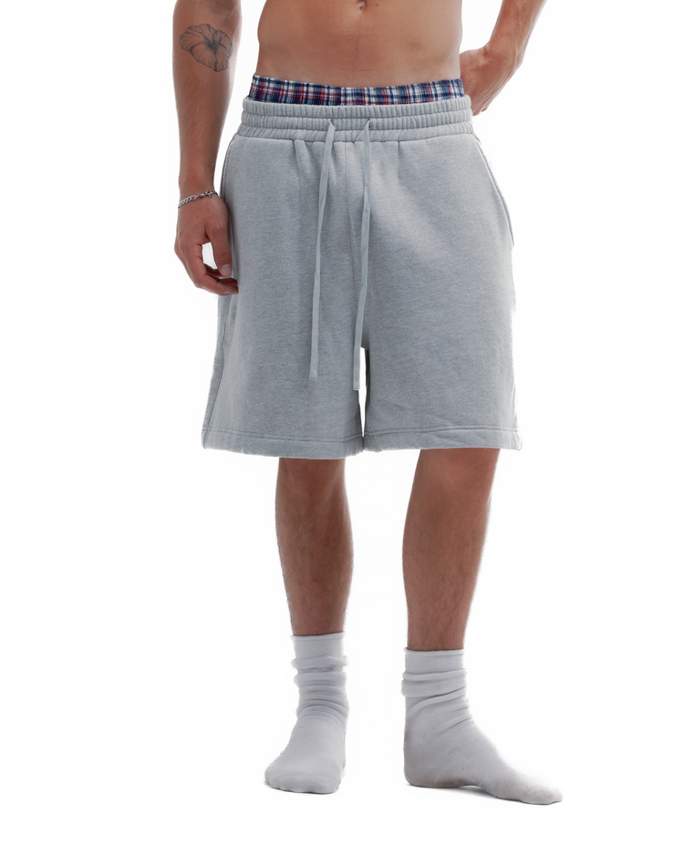 Blank Fleece Shorts Heather Grey Short Inseam