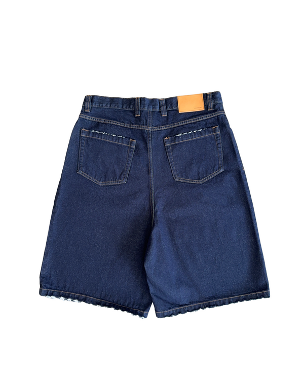 Washed Denim Jorts Indigo - Second Image