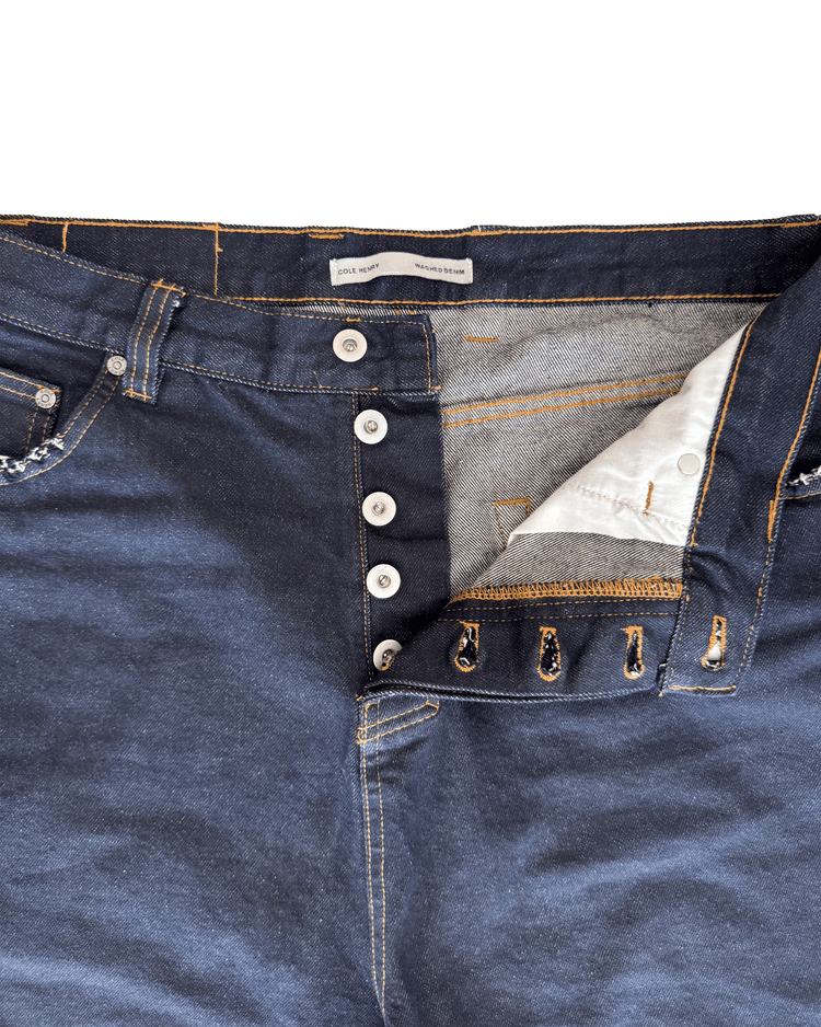Washed Denim Jorts Indigo