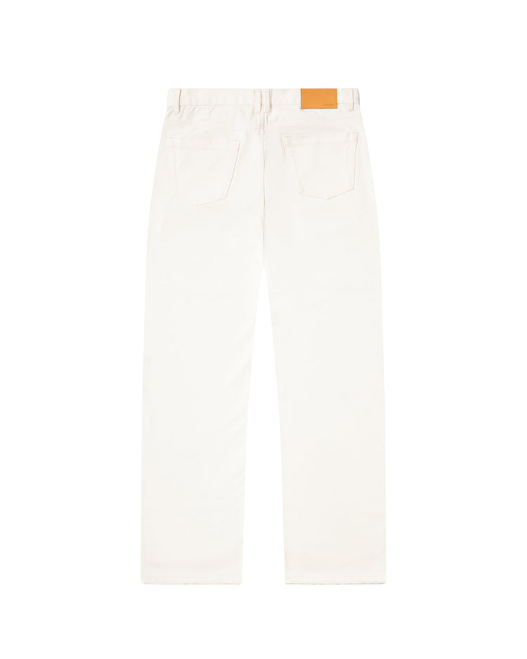 Washed Denim Jeans Ivory STANDARD