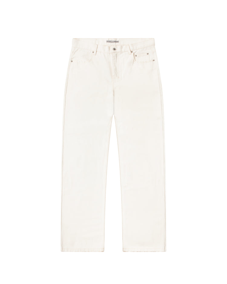 Washed Denim Jeans Ivory STANDARD