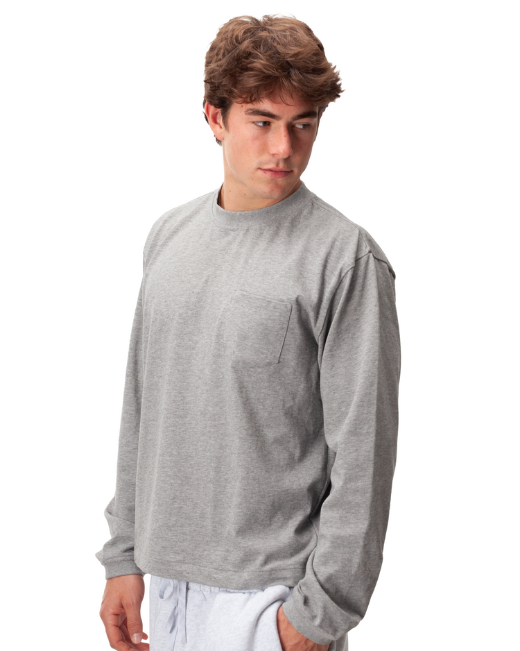 Blank Long Sleeve Heather Grey