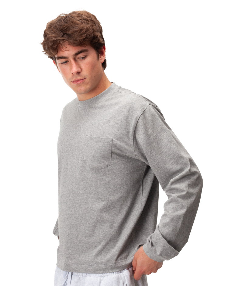 Blank Long Sleeve Heather Grey