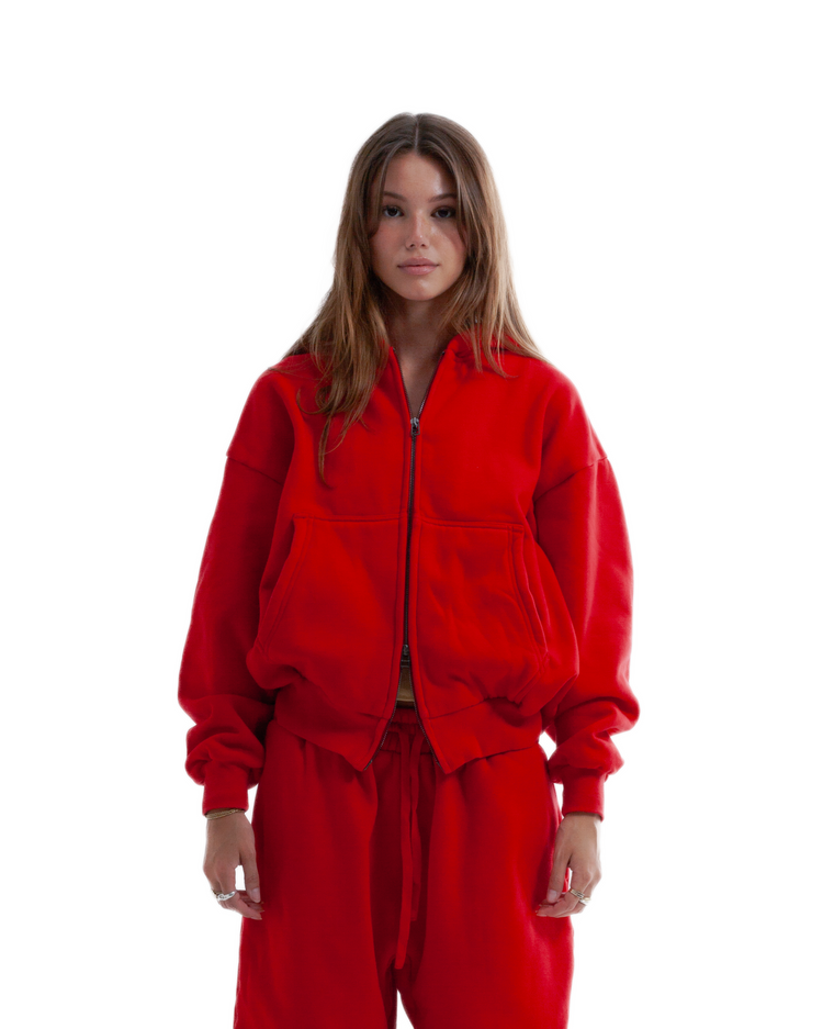 Blank Zip Up Red