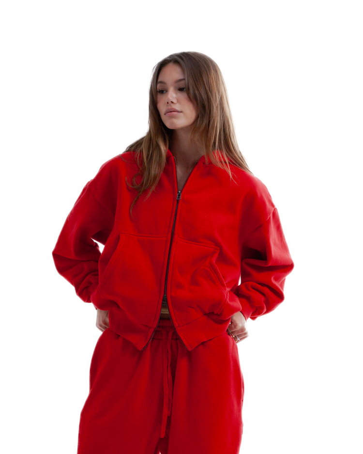 Blank Zip Up Red
