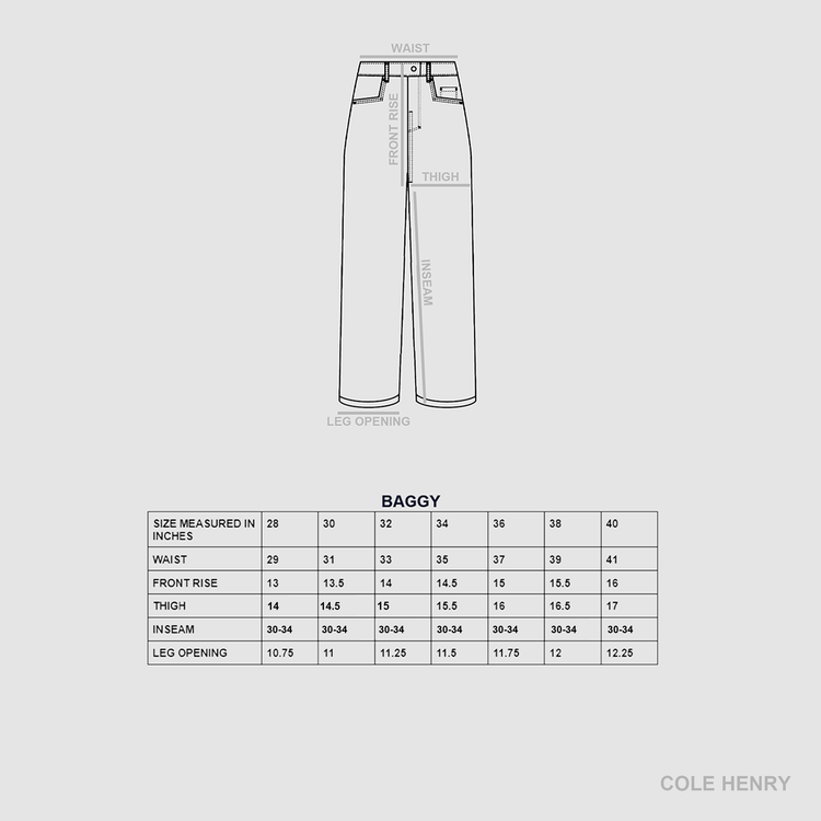Washed Denim Jeans Ash BAGGY