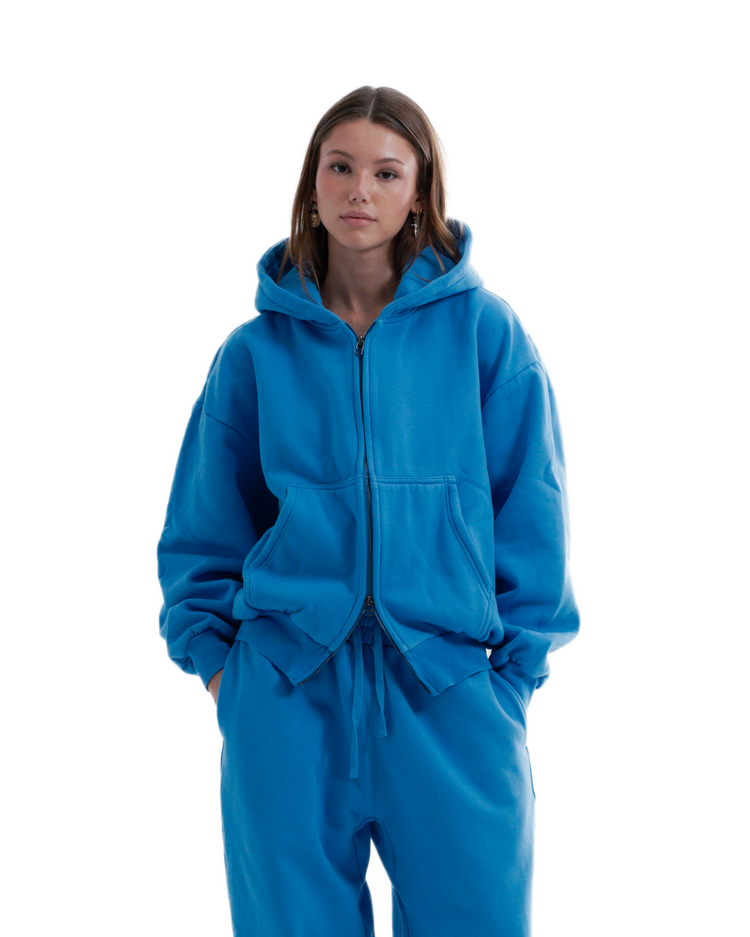 Blank Zip Up Sky Blue