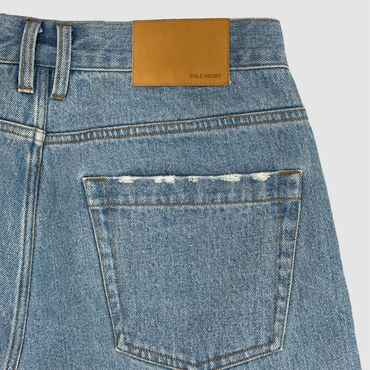 Washed Denim Jeans Ash BAGGY