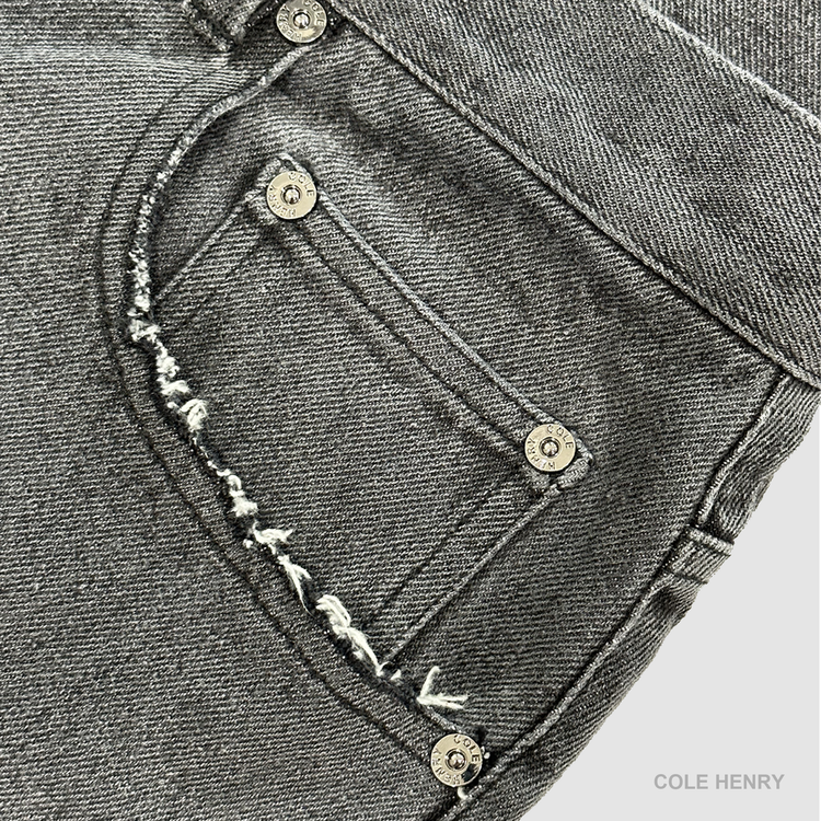 Washed Denim Jeans Faded Blue BAGGY