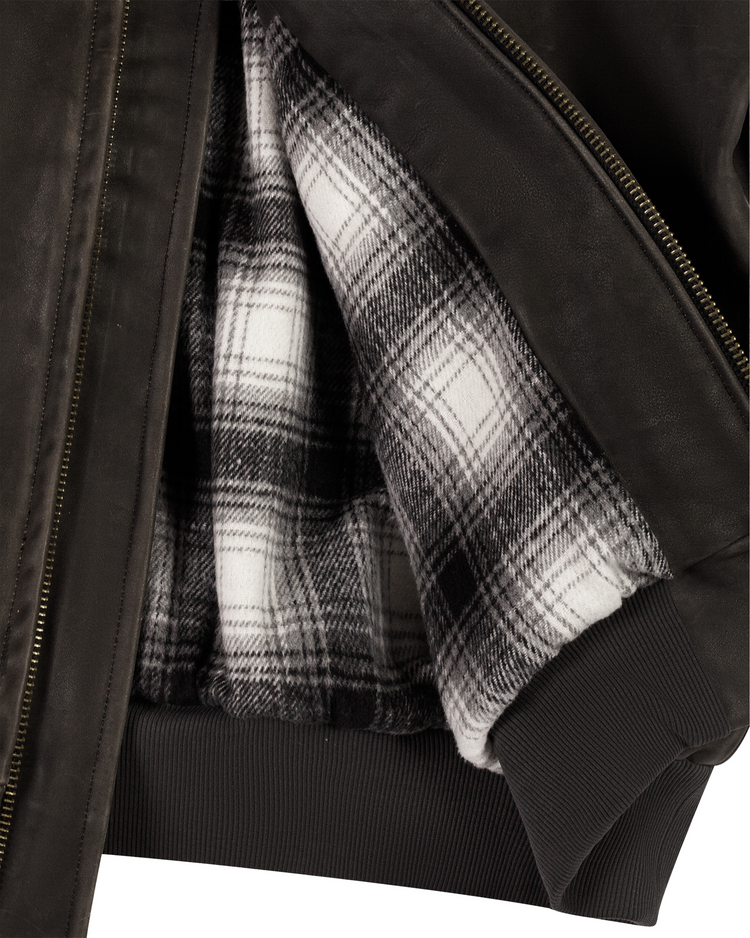 Leather Jacket Coal (Pre Order)