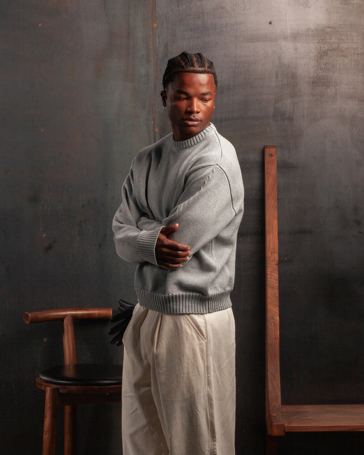 Knitted Sweater Heather Grey (Pre Order)