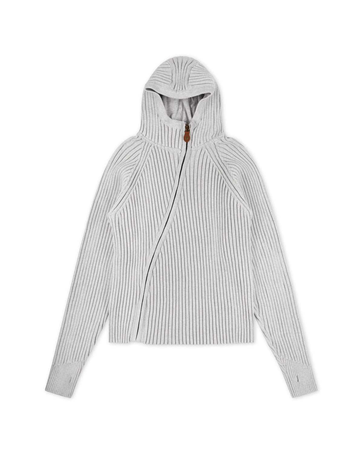 Asymmetrical Zip Up Stone front