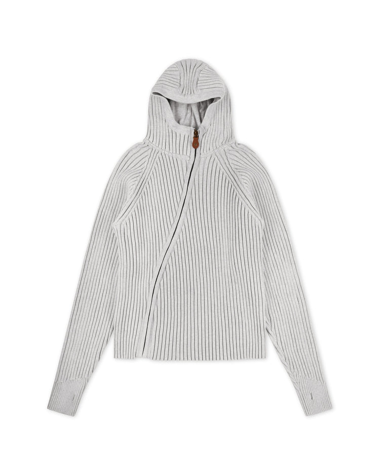 Asymmetrical Zip Up Stone front