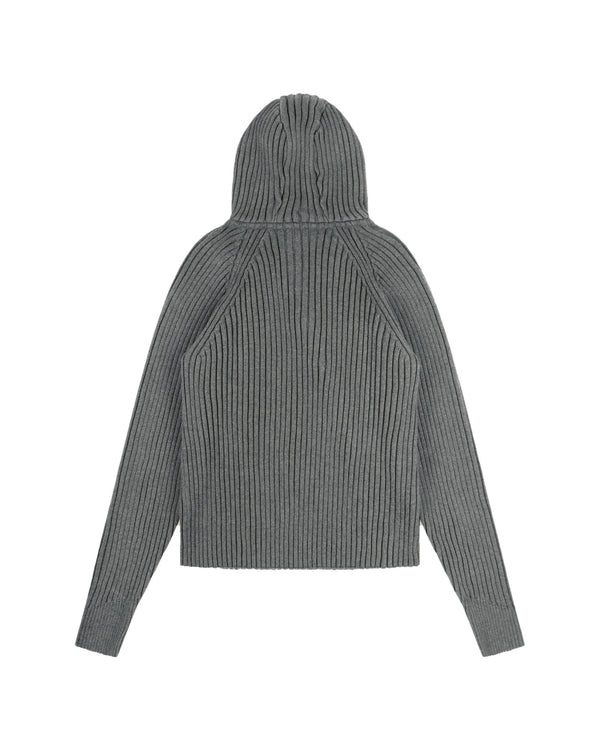 Asymmetrical Zip Up Grey - Second Image