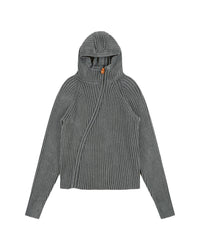 Asymmetrical Zip Up Grey