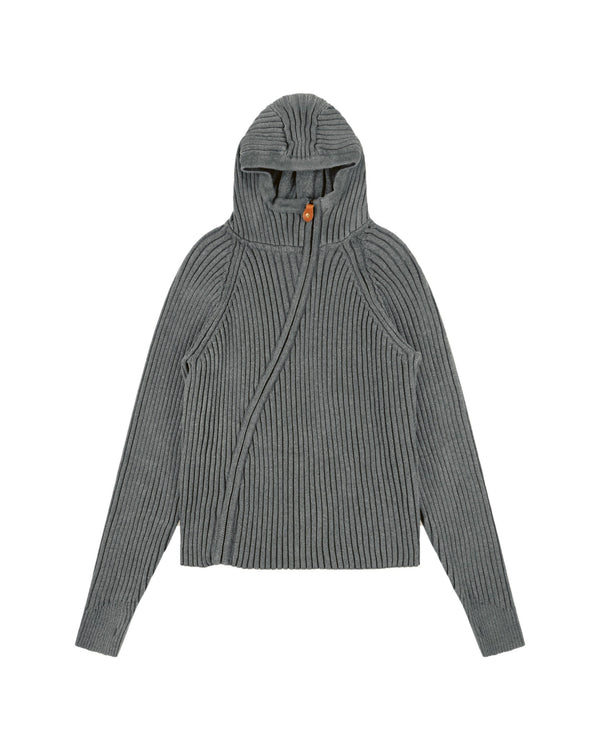 
    Asymmetrical Zip Up Dark Heather front Featured Image
