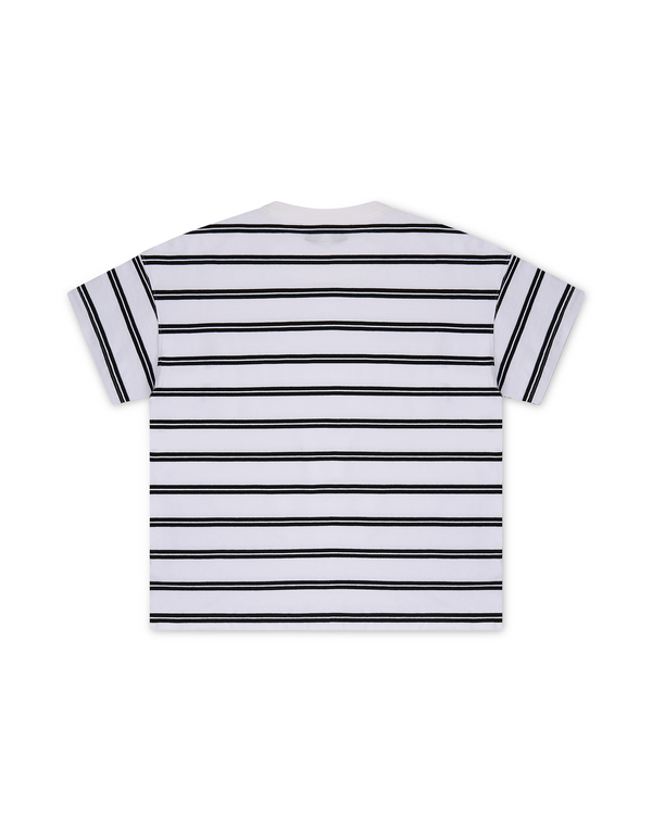 Striped Baby Tee White - Second Image