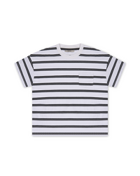 Striped Baby Tee White