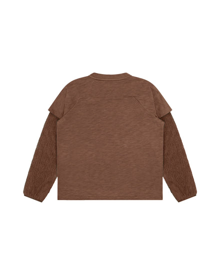 Bilayered Long Sleeve Brown back