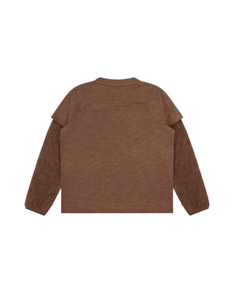 Bilayered Long Sleeve Brown back
