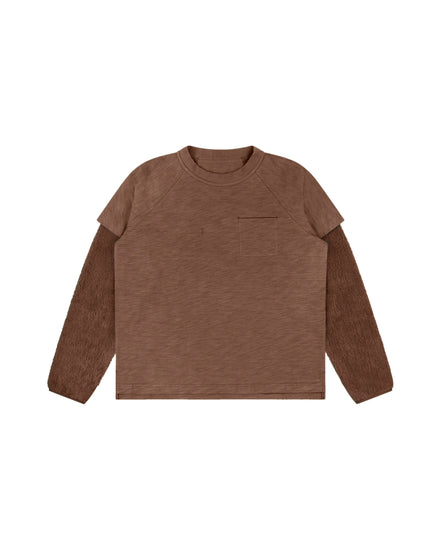 Bilayered Long Sleeve Brown front