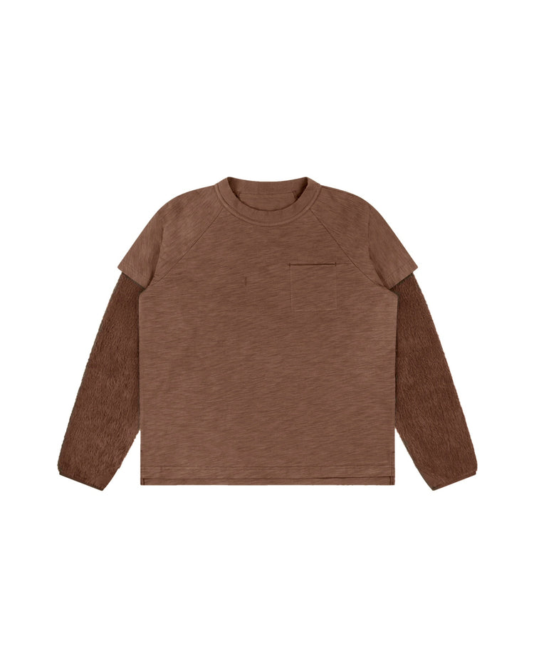 Bilayered Long Sleeve Brown front