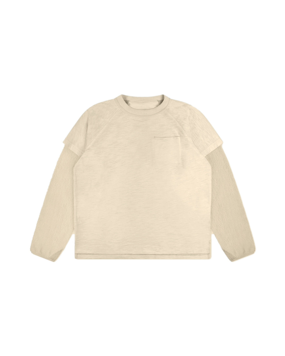 Bilayered Long Sleeve Cream front