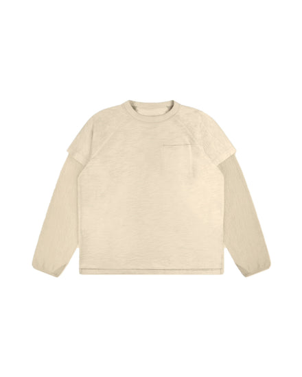 Bilayered Long Sleeve Cream front