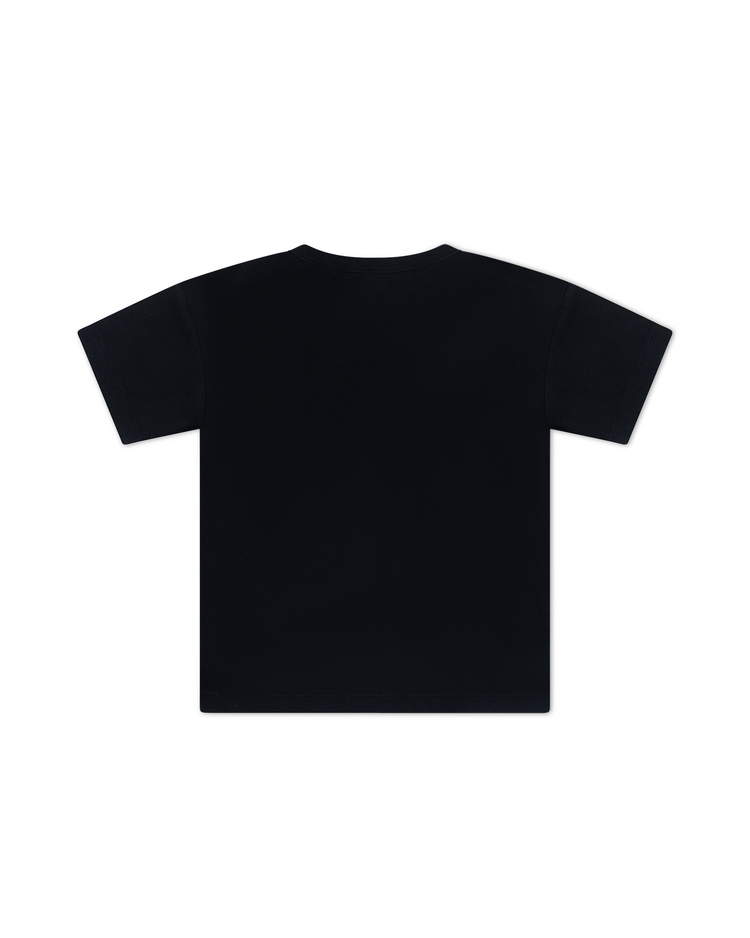 Blank Ribbed Tee Black