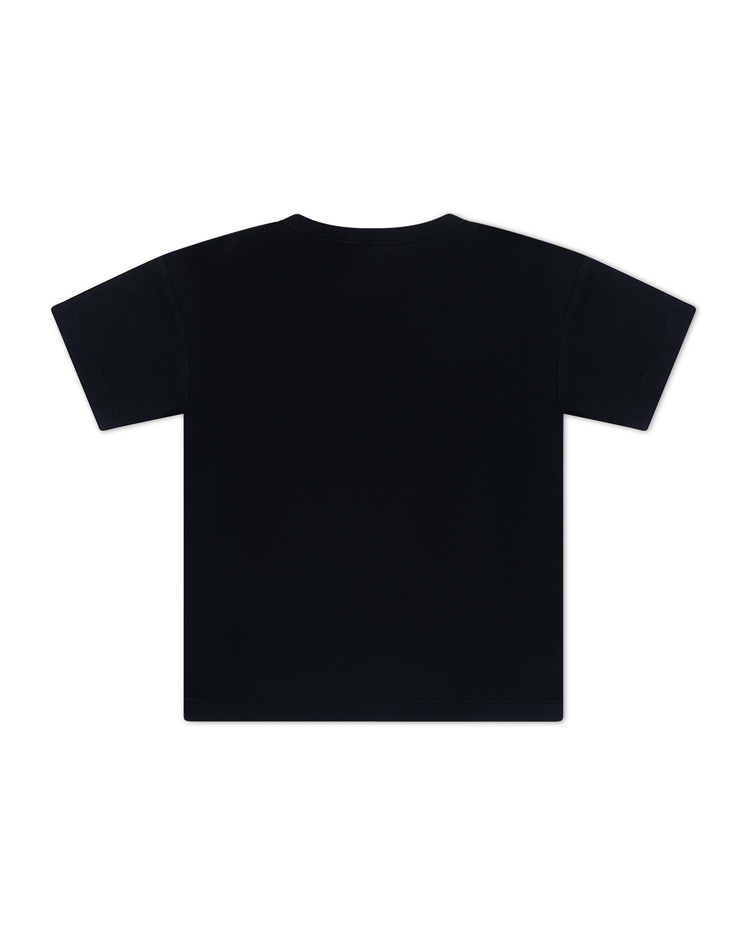 Blank Ribbed Tee Black