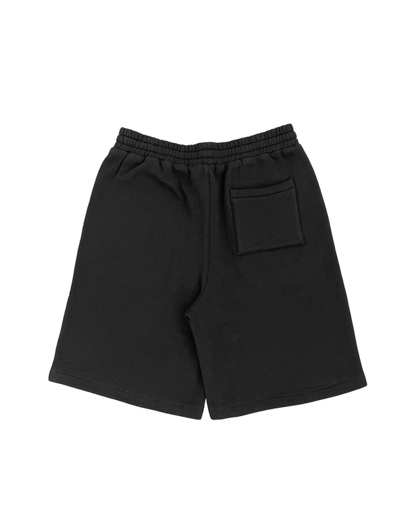 Blank Fleece Shorts Black Long Inseam - Second Image