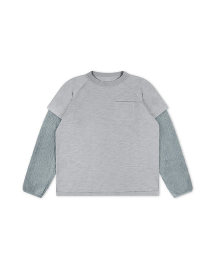 Bilayered Long Sleeve Blue front