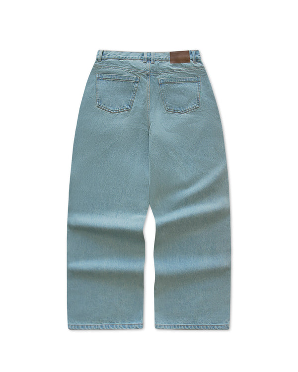 Washed Denim Jeans Blue Baggy - Second Image