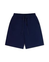 Blank Fleece Shorts Navy Long Inseam
