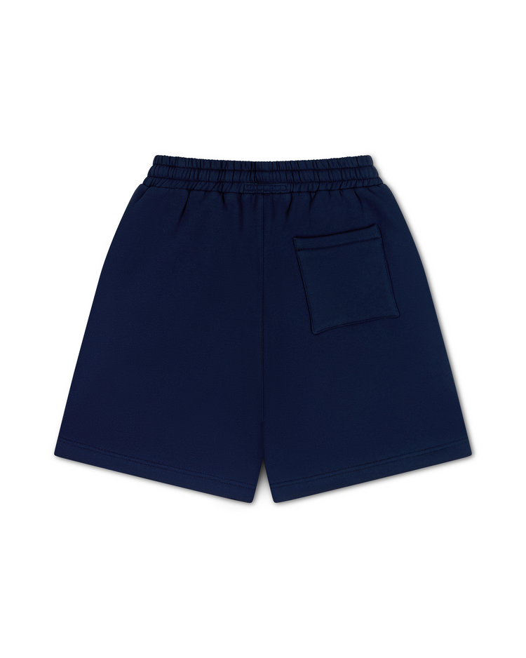 Blank Fleece Shorts Navy Short Inseam
